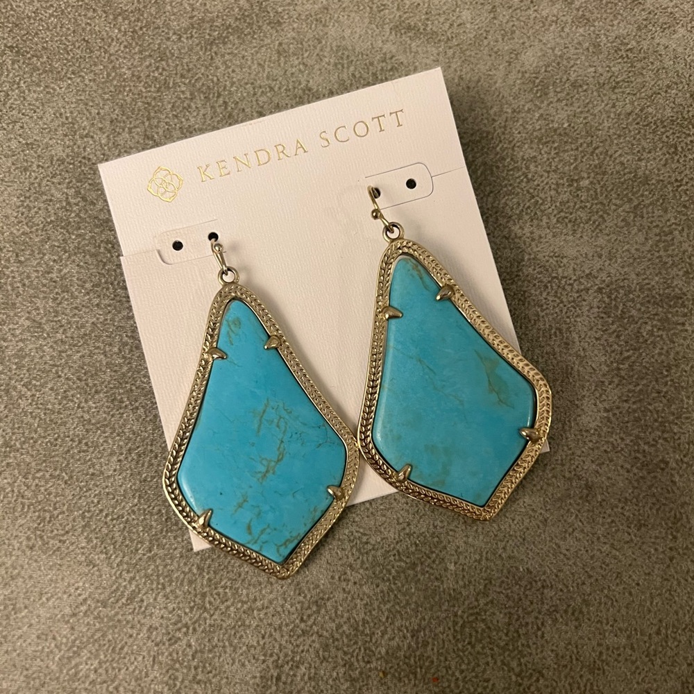 Kendra Scott Alexandra Earring Turquoise & Gold